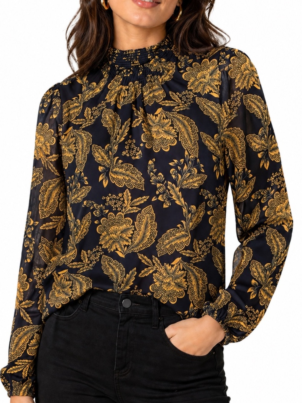 Blue and Gold Blouse